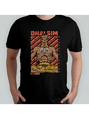 Street Fighter Dhalsim Unisex %100 Pamuklu Bisiklet Yaka T-Shirt Model 1