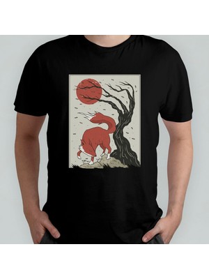 Japonya - Japon Kültürü   Pamuklu Bisiklet Yaka T-Shirt Model - 1