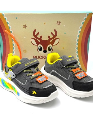 Kindep Buckhead Işıklı Phlon Hafif Taban Çocuk Spor Ayakkabı Füme