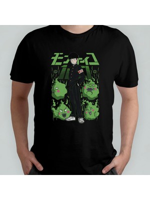 Mob Psycho 100 Unisex %100 Pamuklu Bisiklet Yaka T-Shirt Model 2