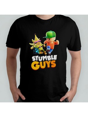 Stumble Guys %100 Pamuklu Bisiklet Yaka T-Shirt Model 6