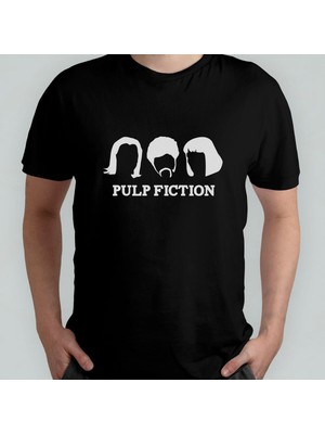 Pulp Fiction - Tarantino Unisex %100 Pamuklu Bisiklet Yaka T-Shirt Model 2