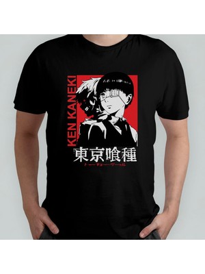 Tokyo Ghoul %100 Pamuklu Bisiklet Yaka T-Shirt Model 10