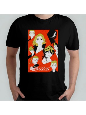 Tokyo Revengers Anime Manga Unisex %100 Pamuklu Bisiklet Yaka T-Shirt Model 5