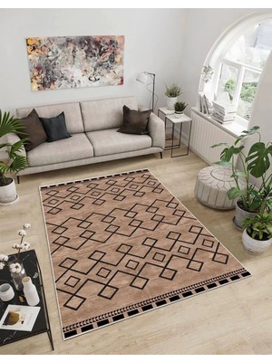 Dijidekor Işıltı Koleksiyonu MODEL91 Süngerli Dijital Baskılı Saçaksız Mutfak Halısı Yolluk