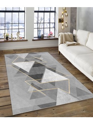 Dijidekor Işıltı Koleksiyonu MODEL139 Süngerli Dijital Baskılı Saçaksız Mutfak Halısı Yolluk