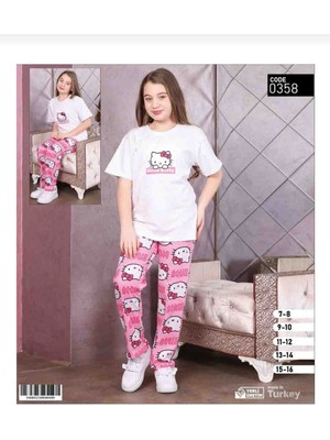 Kız Çocuk Hello Kitty Pijama Takımı