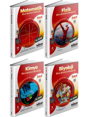 Miray 2026 10. Sınıf Matematik + Fizik + Kimya + Biyoloji Ders Anlatım Fasikülleri Seti 4 Kitap