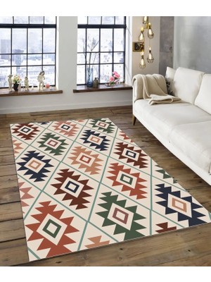 Dijidekor Işıltı Koleksiyonu MODEL204 Süngerli Dijital Baskılı Saçaksız Mutfak Halısı Yolluk