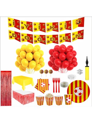 Galatasaray 24 Kişilik Full Doğum Günü Seti