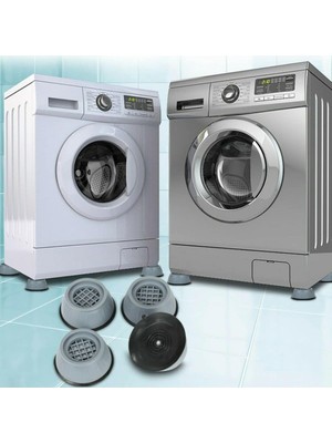 Çamaşır Makinesi Titreşim Gürültü Hareket Önleyici Mobilya Yükseltici Ayak Ped (4 Adet)