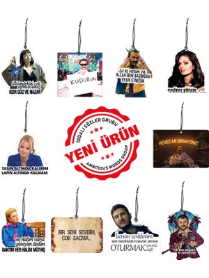 By Meyla Bymeyla Sevilen Atarlı Sözleri Serisi 10'lu Oto Kokusu ve Oto Aksesuarı