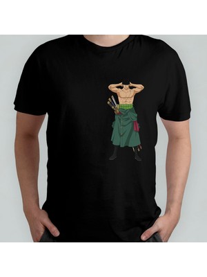 Roronoa Zoro One Piece %100 Pamuklu Bisiklet Yaka T-Shirt Model - 3
