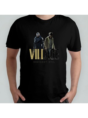 Resident Evil 8 Village %100 Pamuklu Bisiklet Yaka T-Shirt Model 1