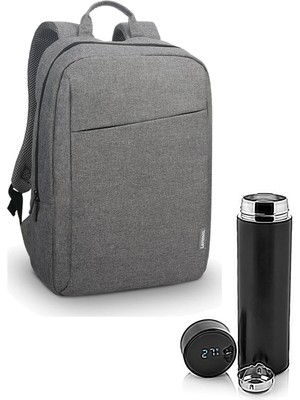 Sırt Çantası 15.6 Inç B210 Laptop Çantası Notebook Sırt Çantası Dijital Göstergeli Termos 500 ml