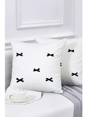 (2 Adet) %100 Doğal Pamuk Keten Yastık Kılıfı – 50X50 cm (Beyaz)