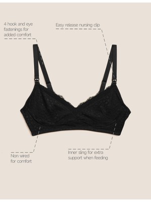 Marks & Spencer 2'li Dantel Detaylı Pamuklu Emzirme Sütyeni Seti