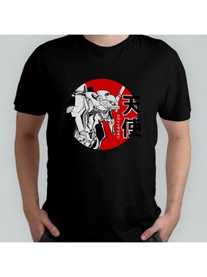 Neon Genesis Evangelion %100 Pamuklu Bisiklet Yaka T-Shirt Model - 1