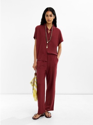 Pamuk Karışımlı Lagosta Pantolon