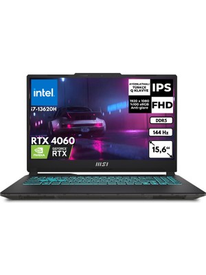 Msı Cyborg 15 I7-13620H 64 GB 512 GB SSD 8gb RTX4060 15.6" 144Hz Fhd Windows 11 Pro Taşınabilir Bilgisayar A13VF-892XTRAT87