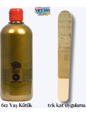 ART IST Dazzle Metalik Sedefli ve Vernikli Boyalar 500ML -  612 Yaş Kütük