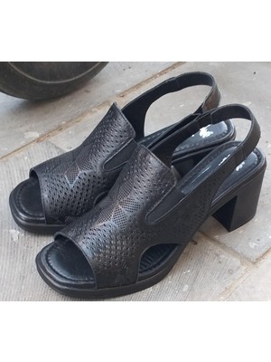 Venüs 25322552Y Kadın Hakiki Deri Yazlık Topuklu Ayakkabı