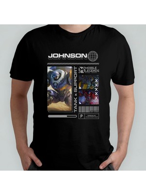 Mobile Legends Johnson Unisex %100 Pamuklu Bisiklet Yaka T-Shirt