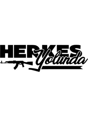 Herkes Yolunda Sticker Oto Motor Laptop Duvar Folyo Sticker 10X3 cm