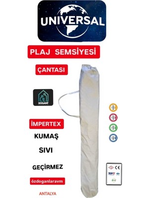 Bej Renkli Plaj ve Kamp Deniz Şemsiyesi Taşıma Çantası