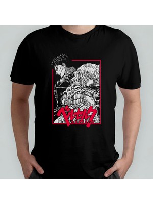 Berserk Anime Manga Unisex %100 Pamuklu Bisiklet Yaka T-Shirt Model 7