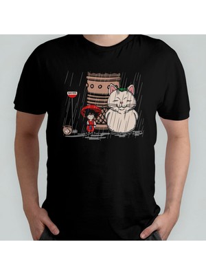 Dragon Ball Totoro Unisex %100 Pamuklu Bisiklet Yaka T-Shirt Model 1