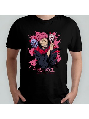 Jujutsu Kaisen Unisex %100 Pamuklu Bisiklet Yaka T-Shirt Model 15