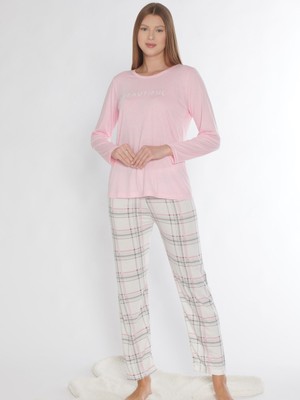 Uzun Kol Mevsimlik Pijama Takımı Viskon Alperi 790-80