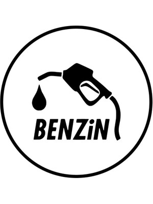 Benzin Depo Kapağı Pompa Sticker Oto Motor Laptop Duvar Folyo Sticker 30X30 cm