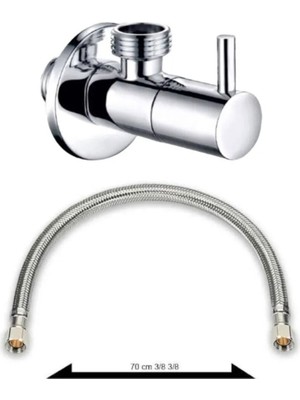 Bdl Armatürkca 70 cm Klozet Hortumu Pirinç Gövde Taharet Musluğu Set Yerli Üretim