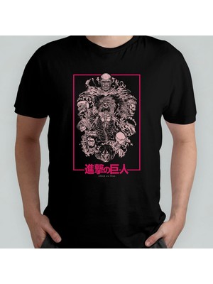 Attack On Titan Titans Unisex %100 Pamuklu Bisiklet Yaka T-Shirt Model 1