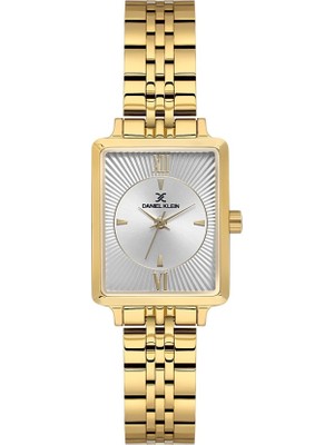 Daniel Klein DK.1.14055-2 Dikdörtgen Kadran Metal Kordon Metal Kasa 3 Atm Suya Dayanıklı Altın Renk Kadın Kol Saati
