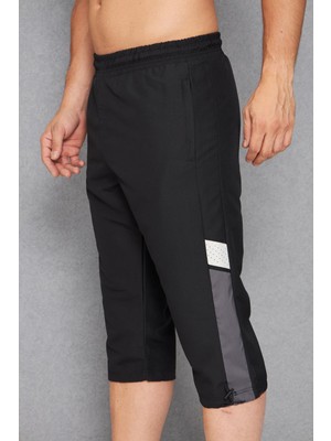 Erkek Şerit Detaylı Cepli Micro Deniz Kapri Siyah 2668-S