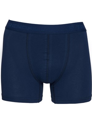Erkek Pamuklu Likralı Esnek Kumaş Boxer Lacivert 7811-L