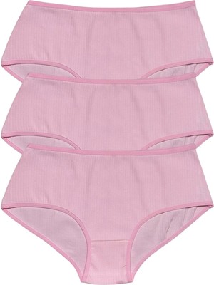 3'lü Kadın Fitilli Bato Yüksek Bel Pamuklu Külot