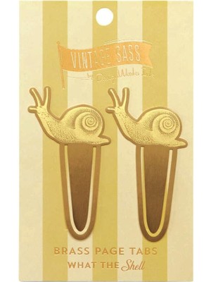 Designworks Ink Vintage Sass Jumbo Metal Kitap Ayracı What The Shell