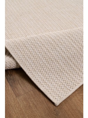 Kaymaz Taban Yıkanabilir Krem Jüt Halı Jüt Kilim Yıkanabilir Örme Krem Sisal Kilim