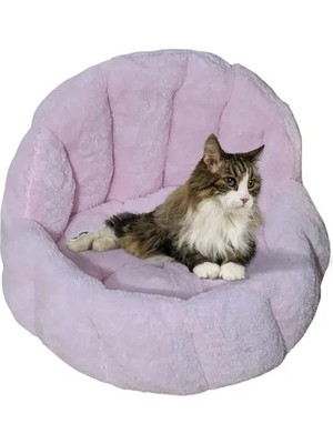 Köpek Kedi Koltuk Yatak Peluş Yatak Koltuk Kumaşı Kaliteli Köpek Yatak Pembe