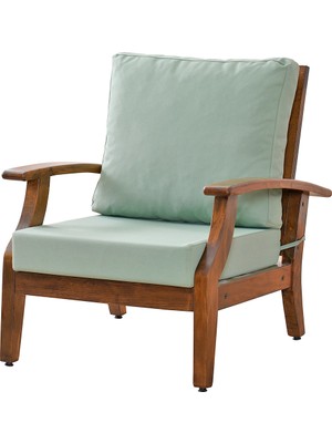 YaSu Balkon Bahçe Teras Uzanma Koltuğu Ahşap Tekli Berjer Koltuk Kanepe Demonte Sandalye Minder