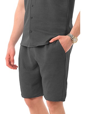 Erkek Mekanik Keten Şort