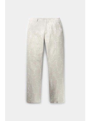 Zuri Macrame Jakarlı Pantolon - Hafif ve Şık Tasarım, Gri Renk