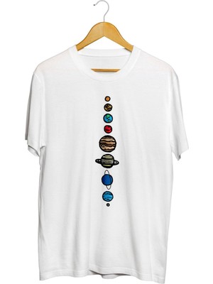 Karikatür Store Planets Colour Tişört