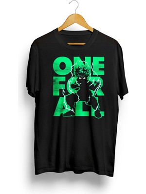 Karikatür Store One For All - Hero Anime Baskılı Tişört