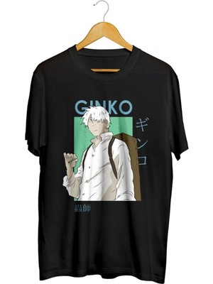 Karikatür Store Ginko Mushishi Card Anime Baskılı Unisex Tişört