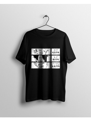 Karikatür Store The Promised Neverland Emma, Ray, Norman, Manga Anime Baskılı Tişört